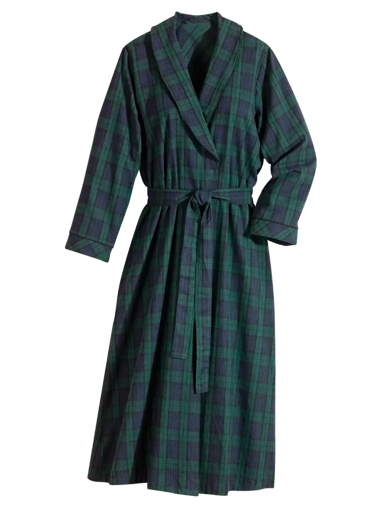 Women's Portuguese Cotton Flannel Wrap Robe