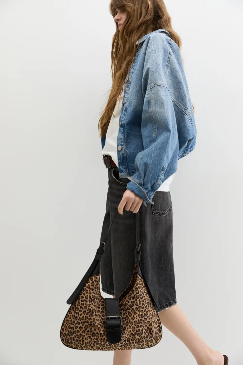 Maxi bolso de hombro animal print