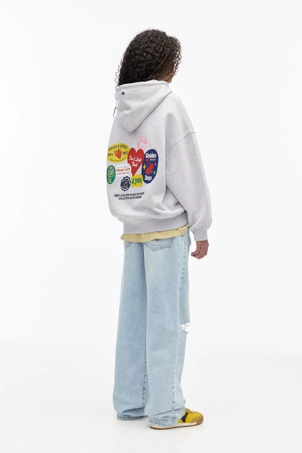 Sudadera capucha pegatinas