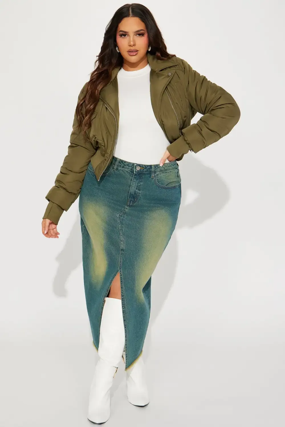 Sydney Street Puffer Jacket - Olive