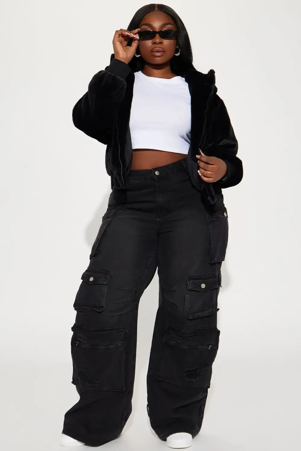 Warm Cuddles Faux Fur Jacket - Black
