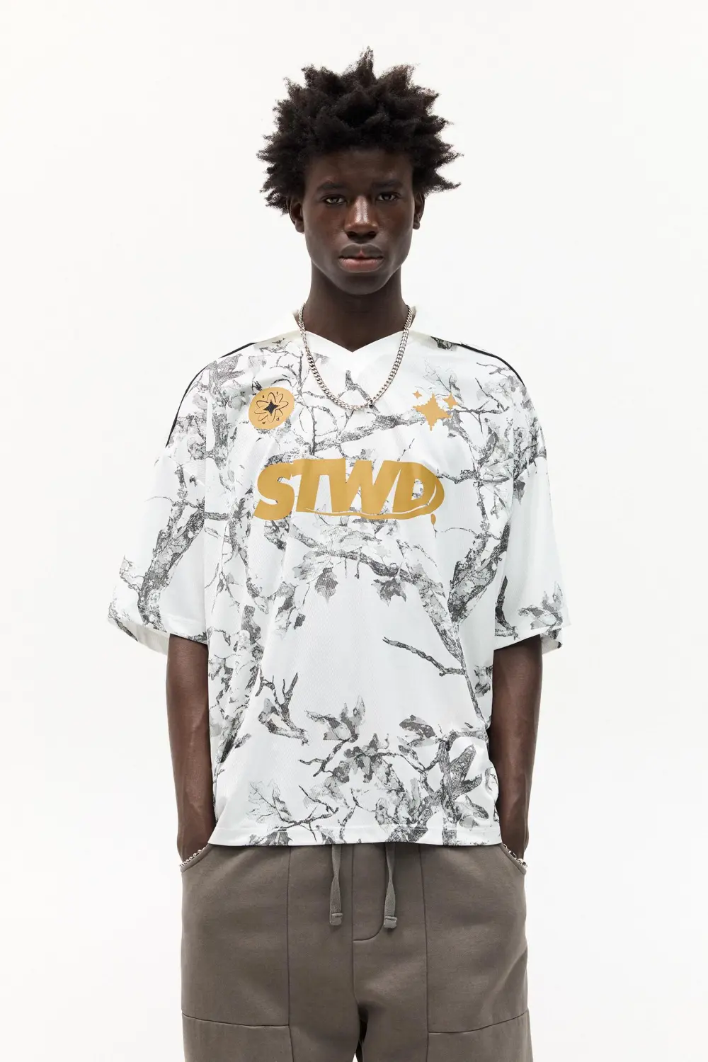 STWD polo collar T-shirt