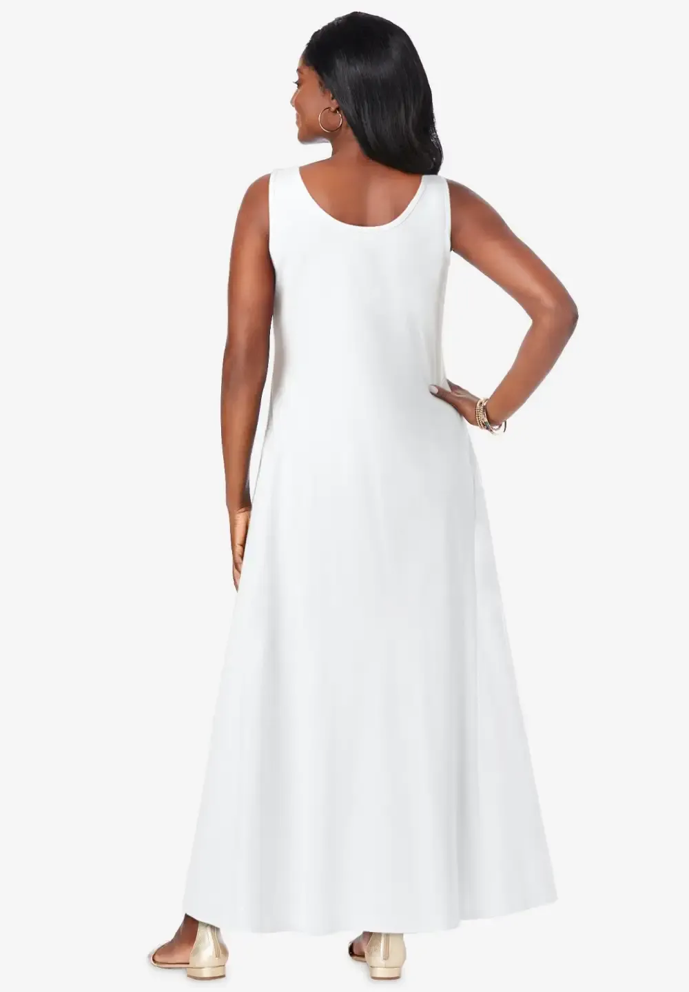 Stretch Cotton Tank Maxi Dress