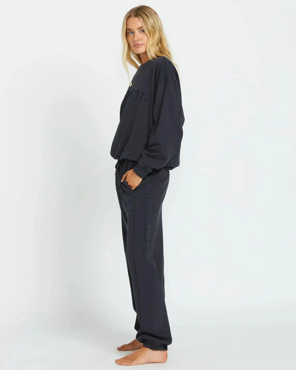 So Typical Elastic Waist Pants - Black Pebble