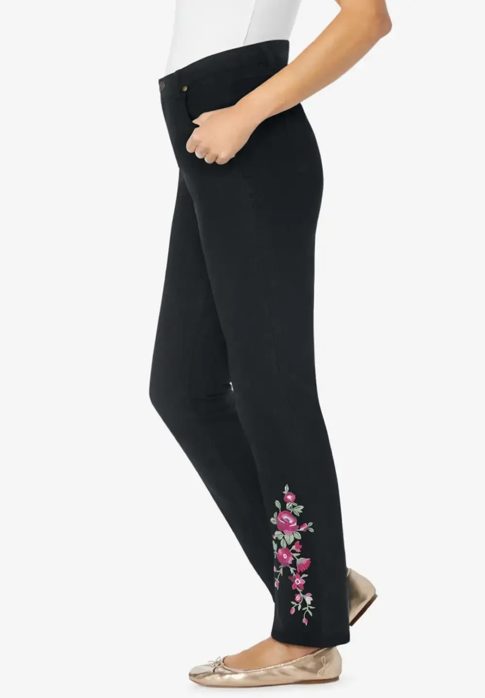 Straight-Leg Stretch Denim Jean