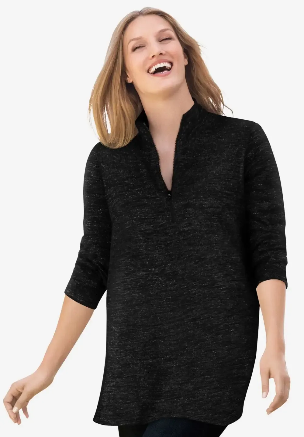 French Terry Quarter-Zip Sweatshirt