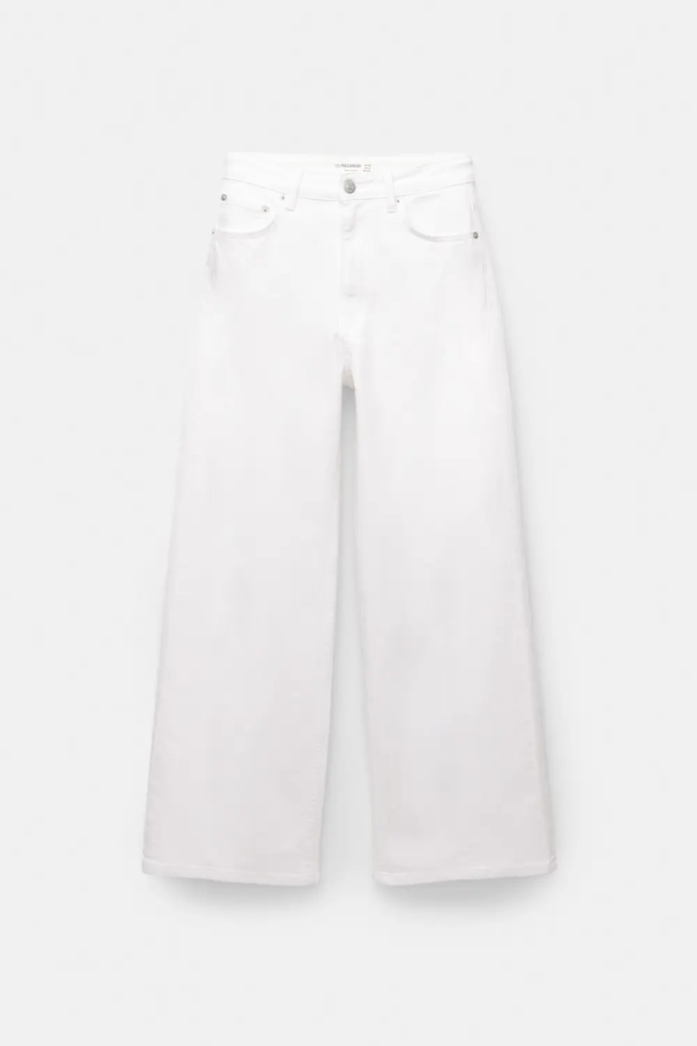 Jeans baggy blancos tiro medio