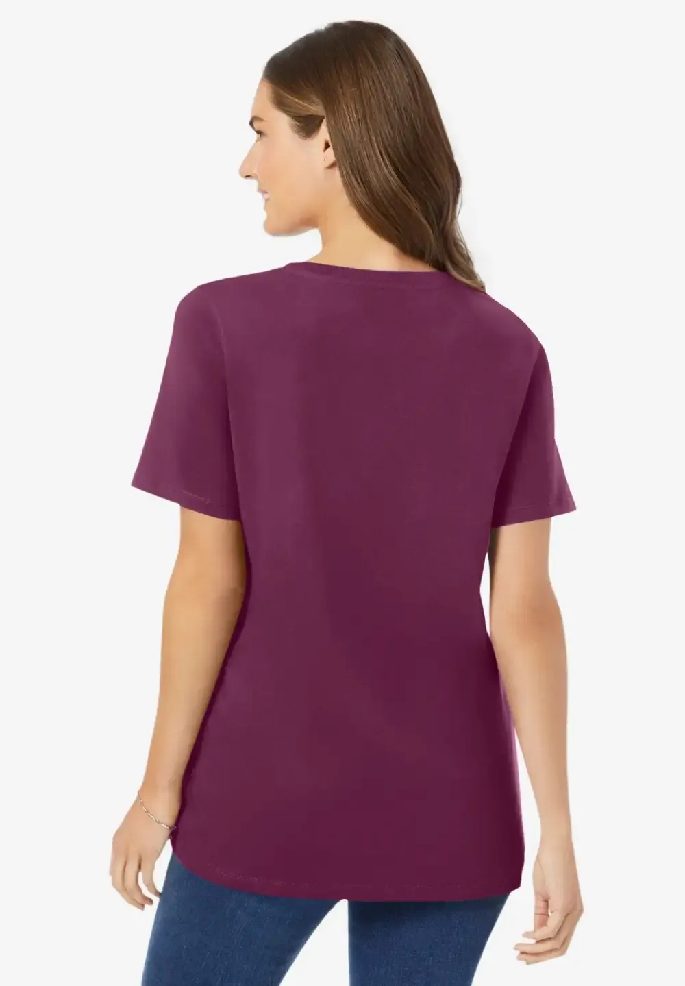 Perfect Short-Sleeve V-Neck Tee