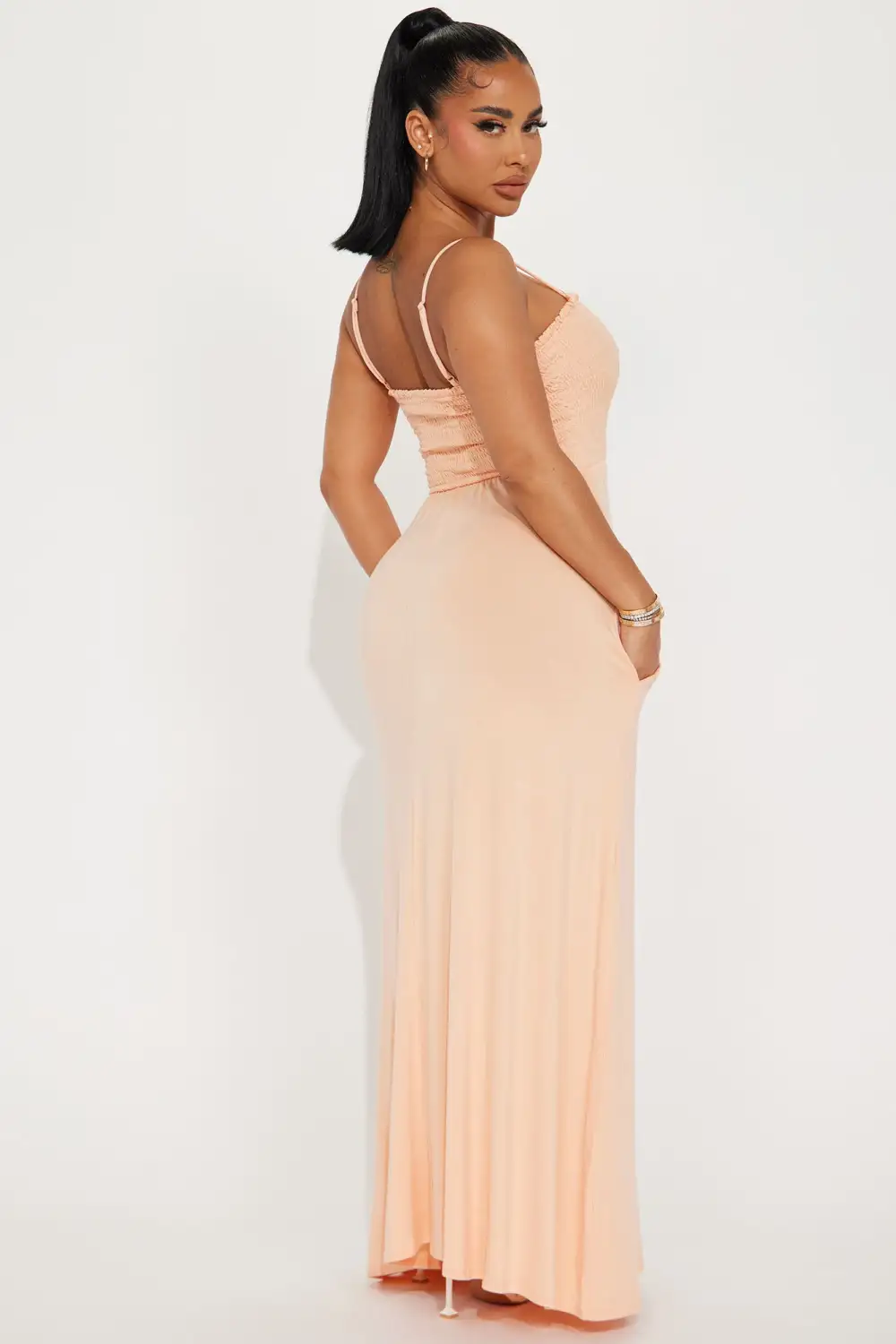 Holly Maxi Dress - Peach