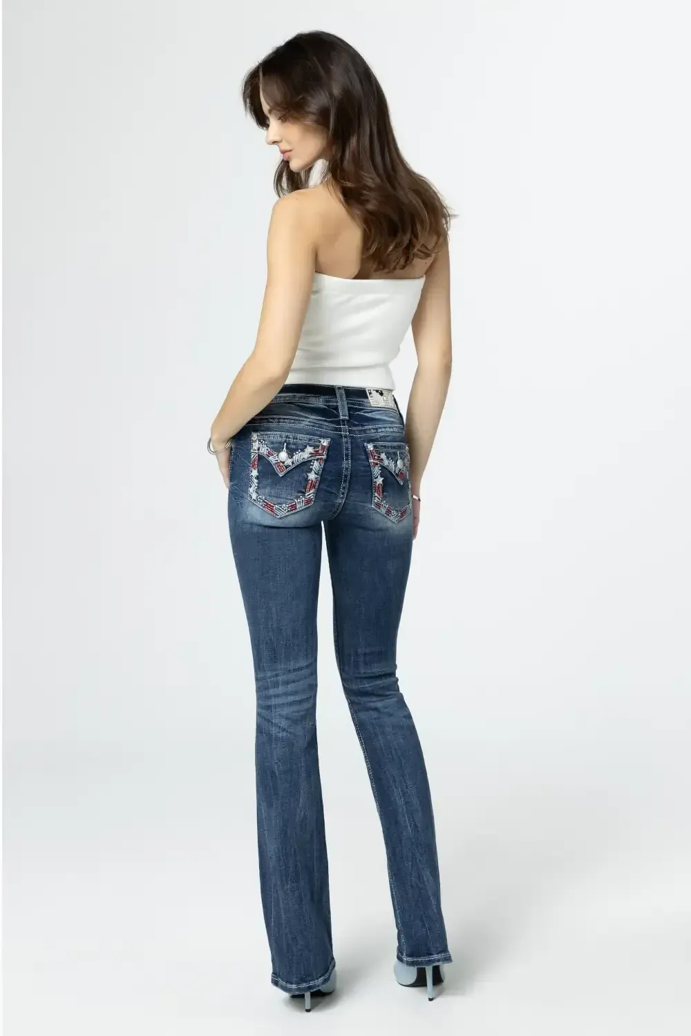 Stars & Stripes Border Bootcut Jeans