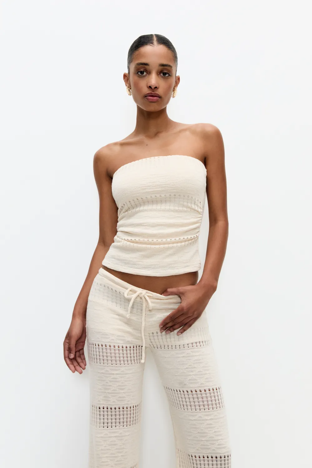 Top calados tipo crochet