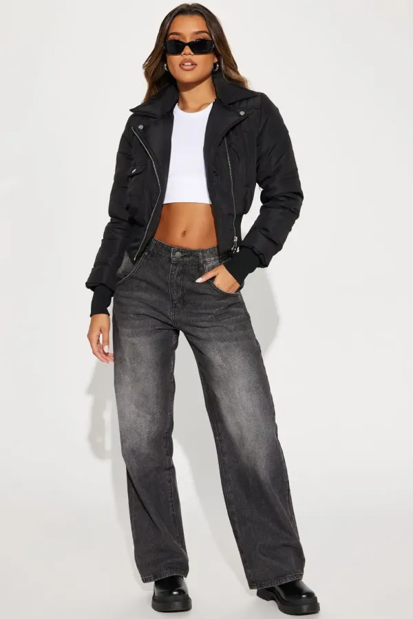 Sydney Street Puffer Jacket - Black