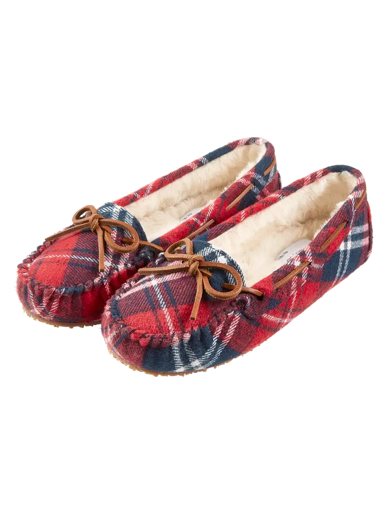Women's Plaid Cabin Moccasins