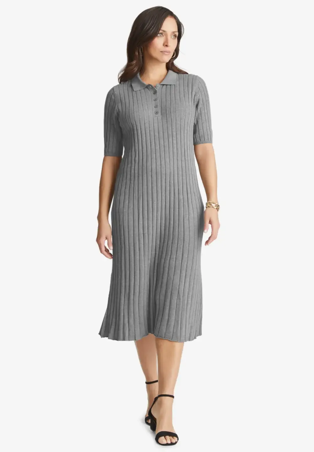 Ribbed Henley Dress