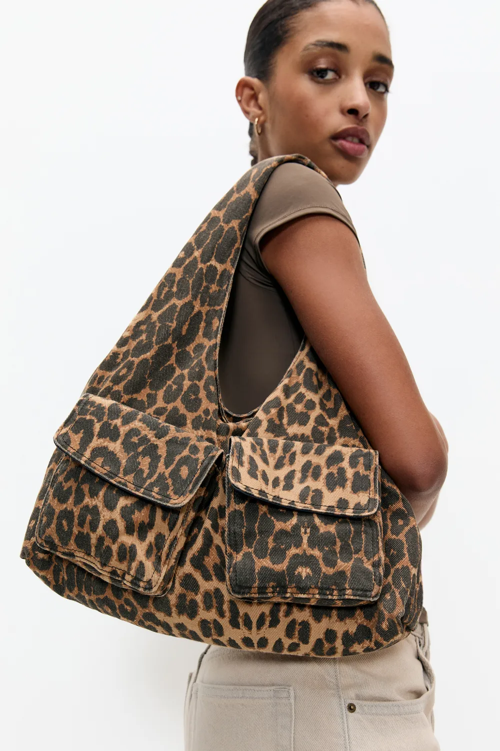 Bolso de hombro leopardo