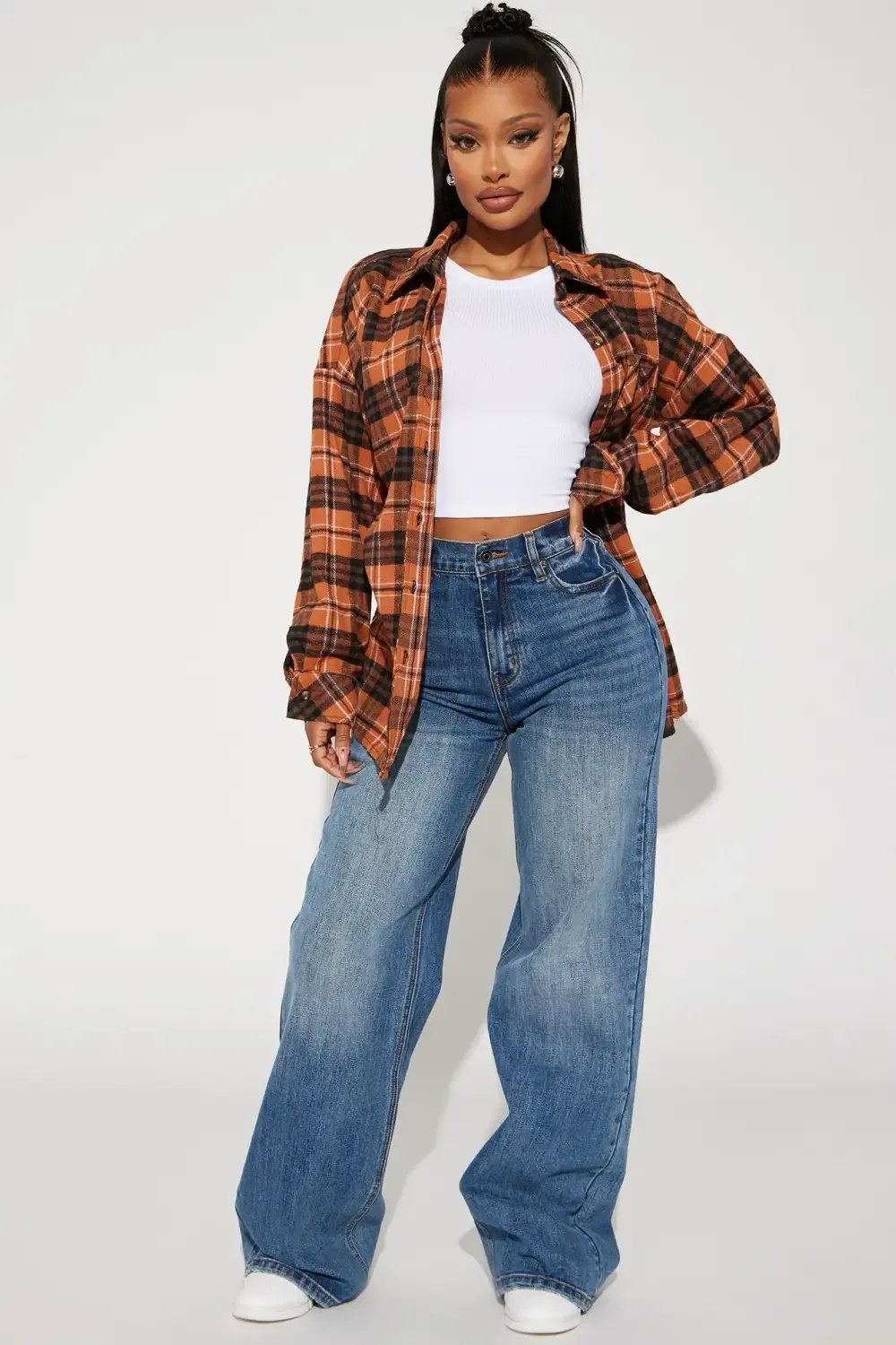 Yours Forever Low Stretch Baggy Jeans - Medium Wash