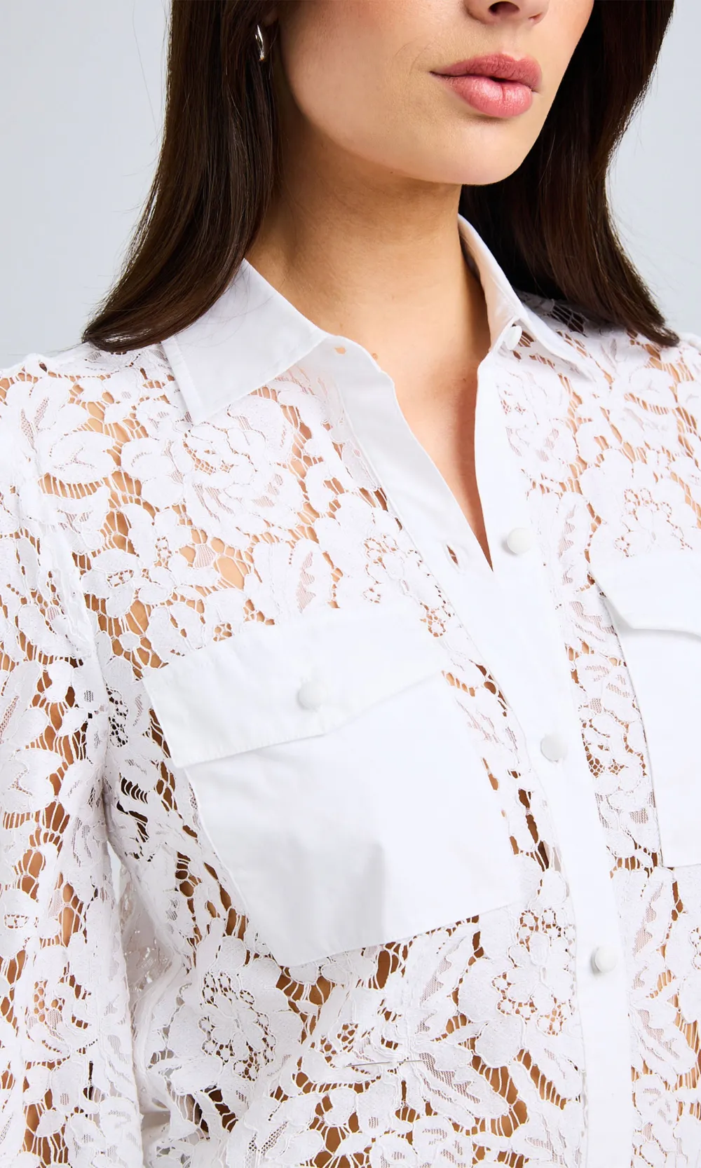 Anisa Lace Poplin Combo Shirt