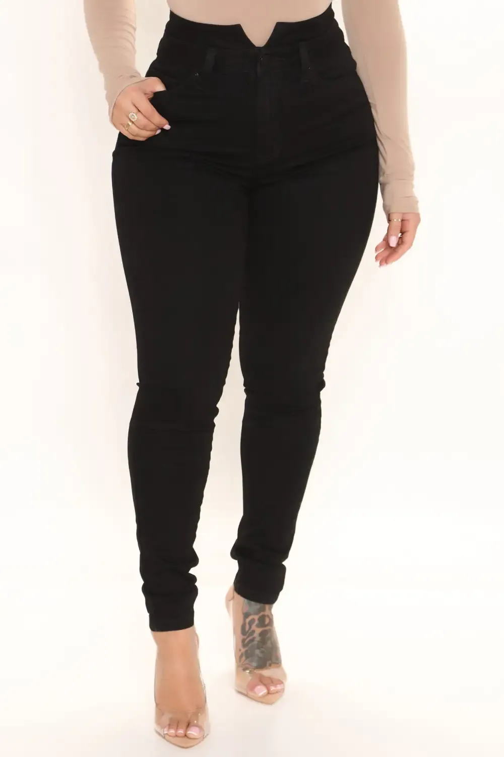 Thinking Of You Stretch Skinny Jeans - Black