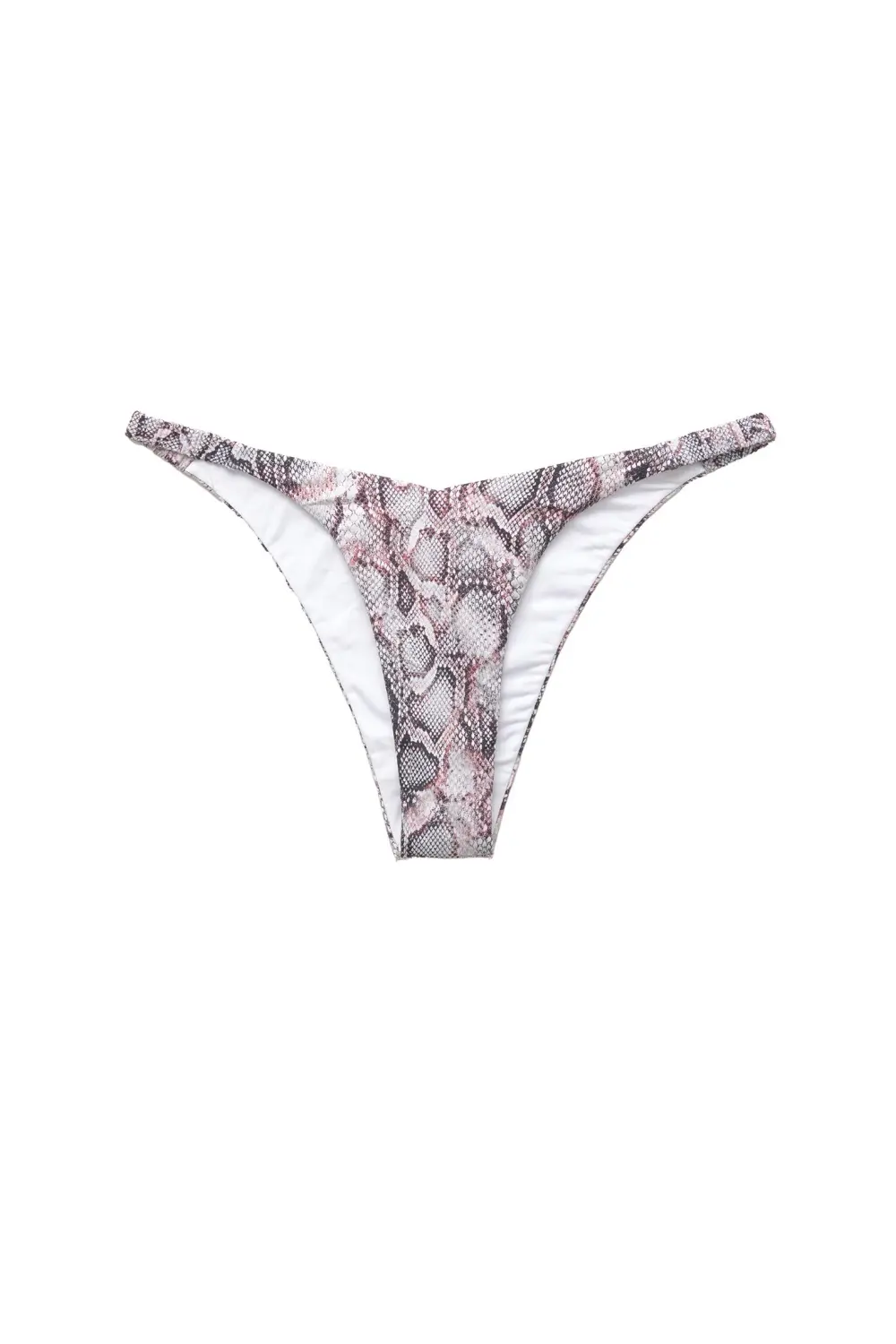 Snakeskin print bikini bottoms