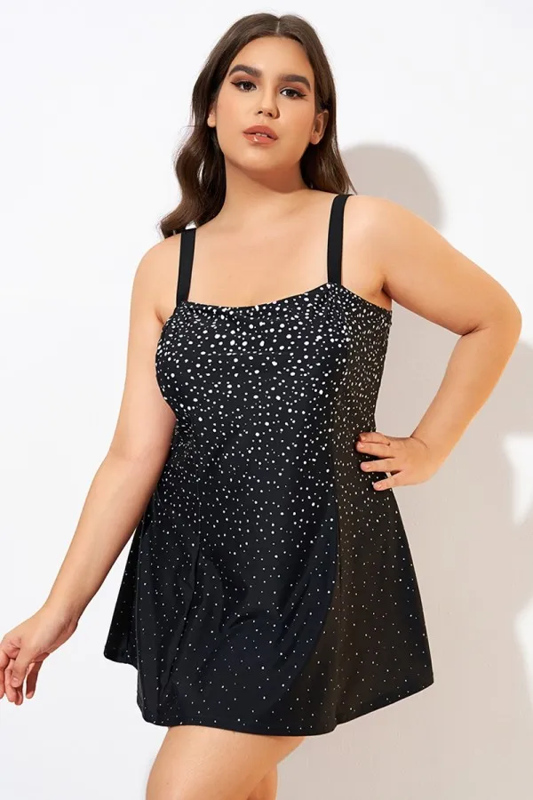 Blue Ocean Square Neckline Women Stylish Swimdress