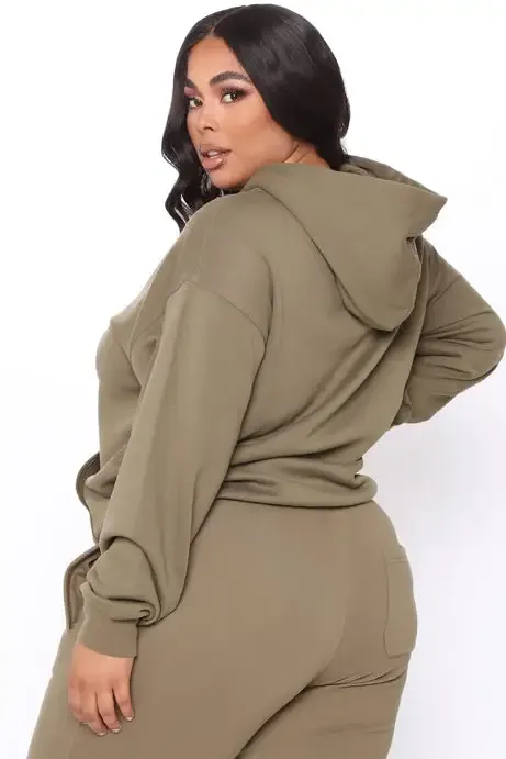 Stole Your Boyfriend's Oversized Hoodie - Olive
