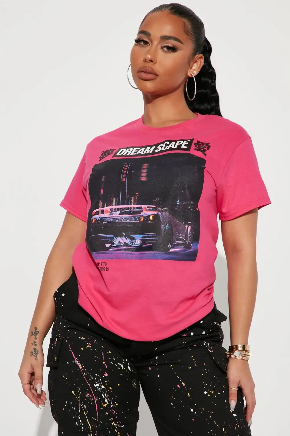 Dream Scape Short Sleeve Tee - Pink
