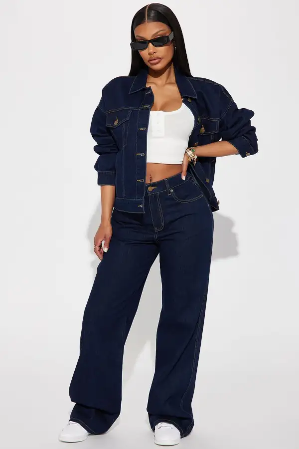 This Just In  Denim Trucker Jacket - Dark Wash