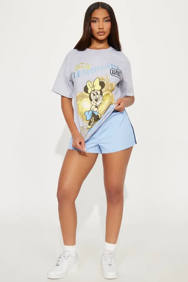 Minnie Mouse Tasty Lemonade Tee - Heather Grey