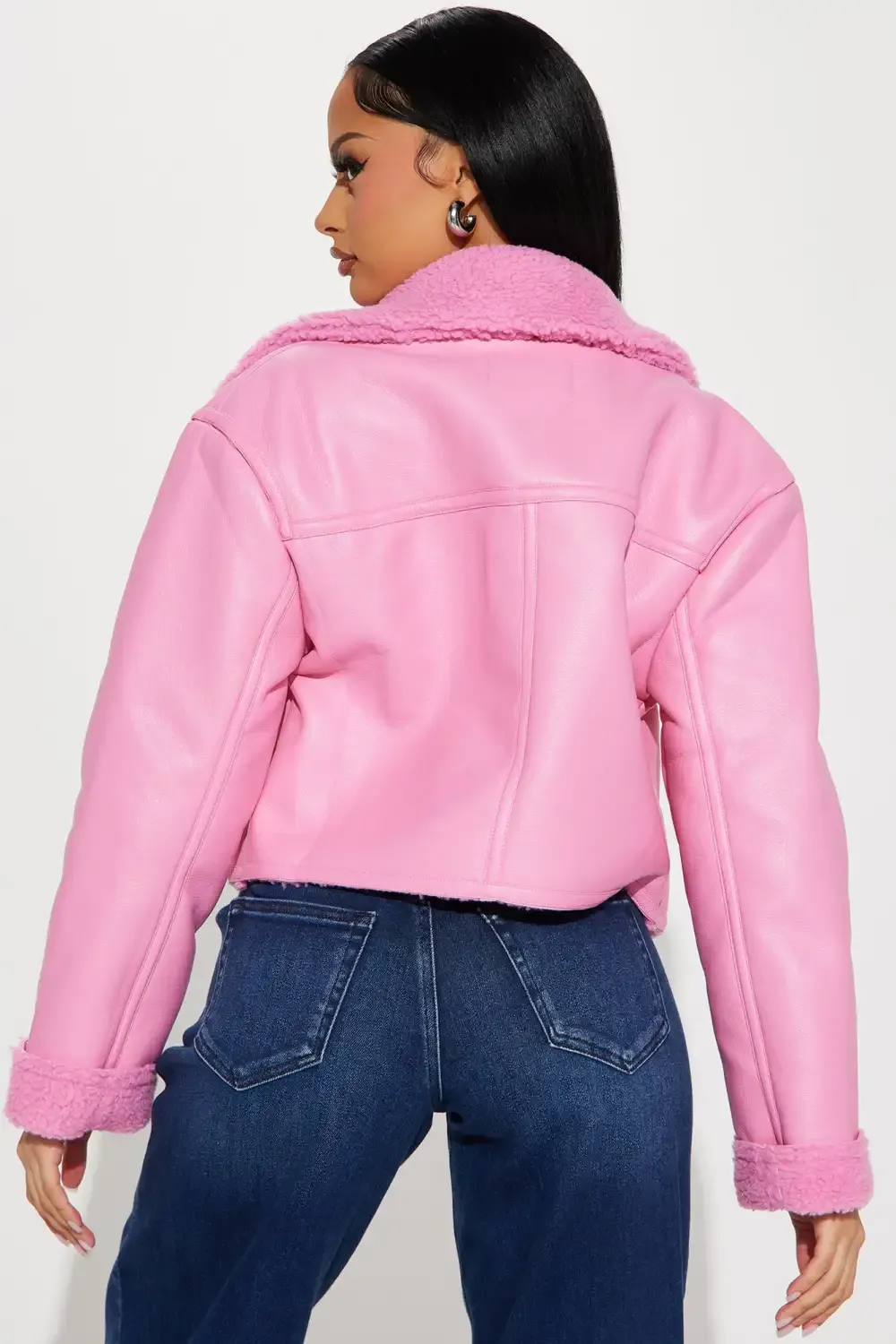 Taking Notes Bomber Jacket - Pink