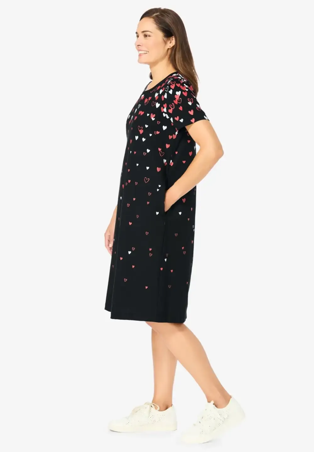 Perfect Short-Sleeve Crewneck Tee Dress