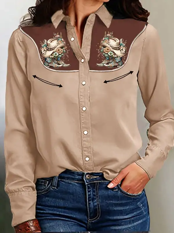 Women's Western Print Shirt