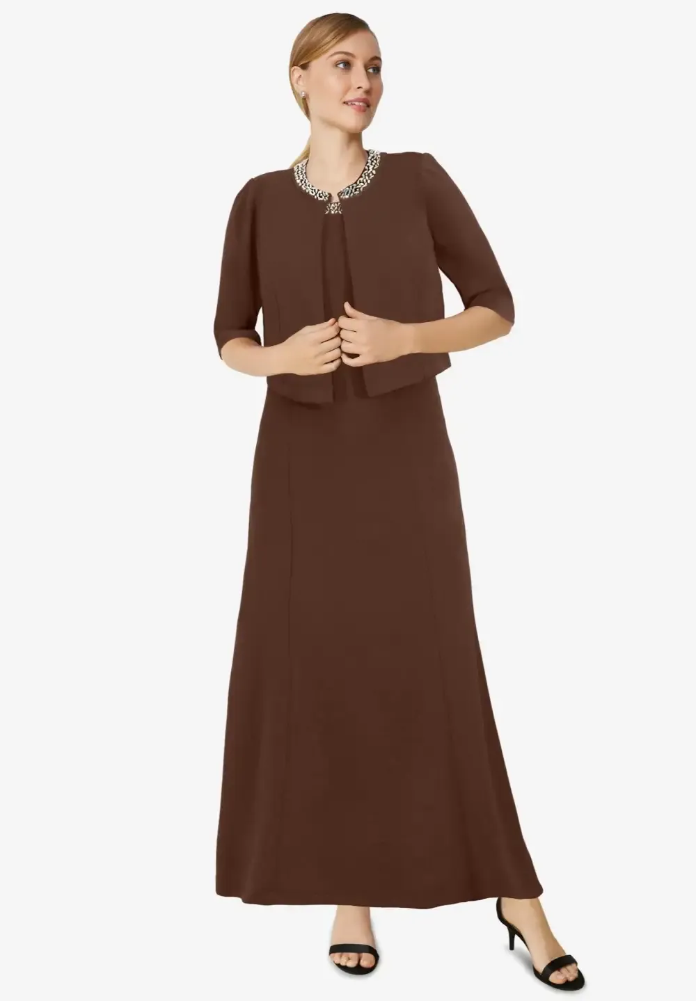 2-Piece Beaded Jacket Dress