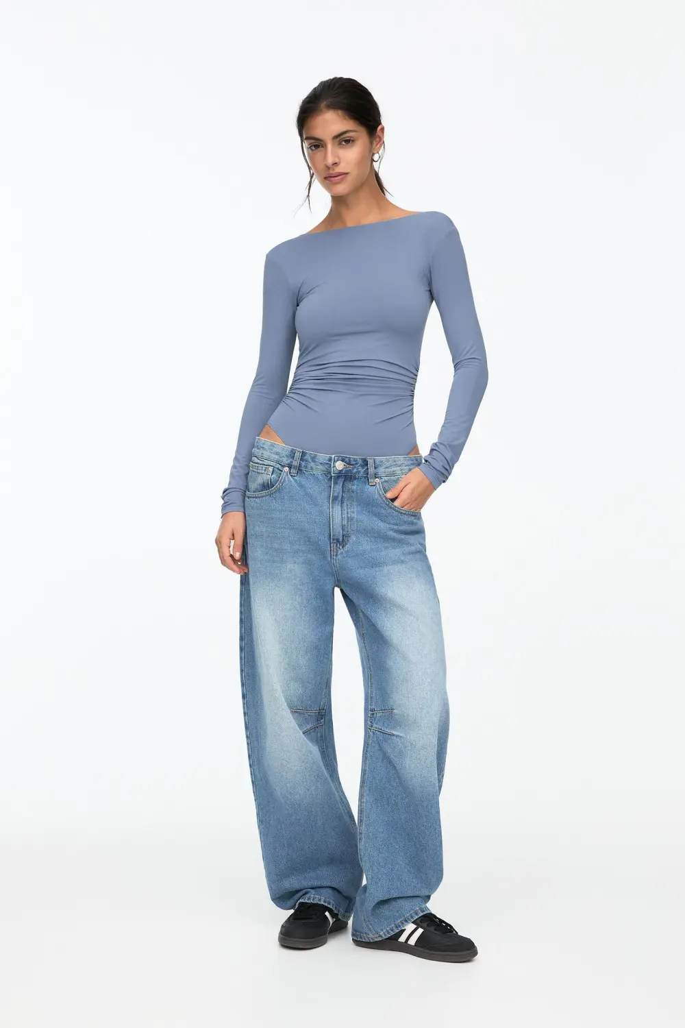 Open back polyamide bodysuit