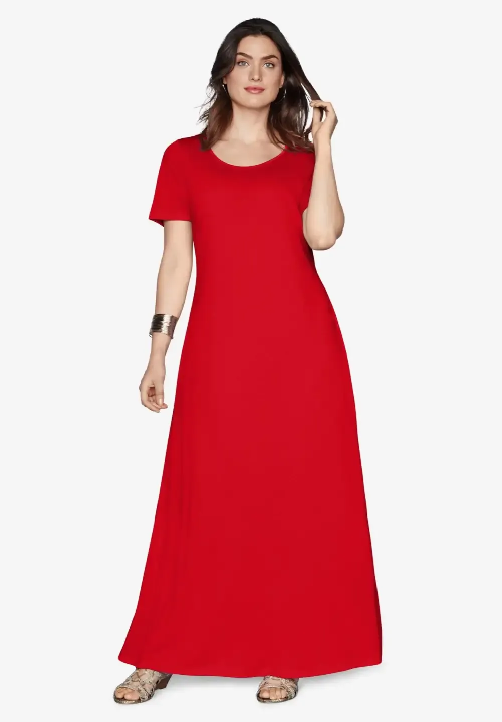 Stretch Cotton T-Shirt Maxi Dress