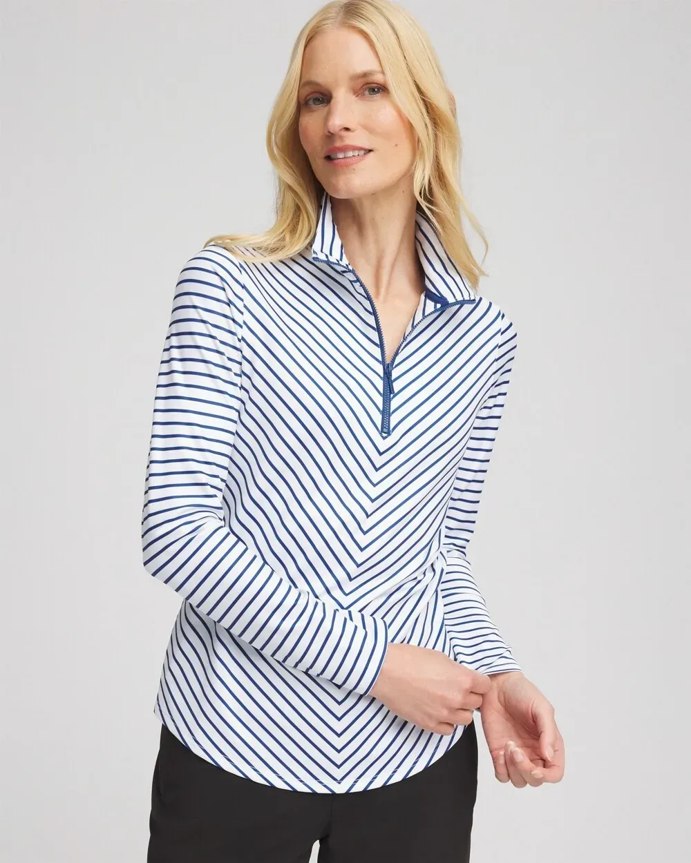 Zenergy® UPF Stripe Long Sleeve Top