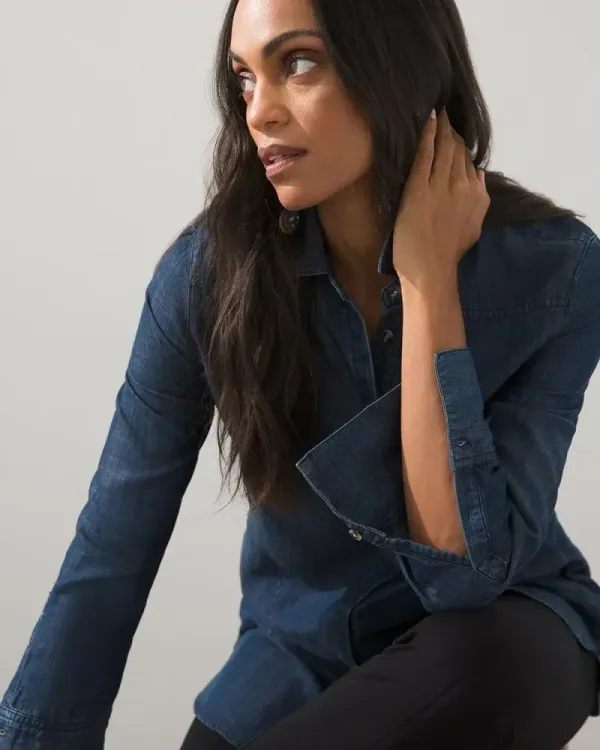 Touch of Cool Denim Tunic Limerick Indigo
