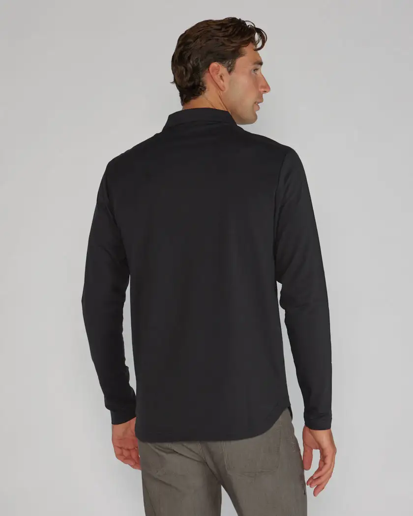 Lux Long Sleeve Zip Polo
