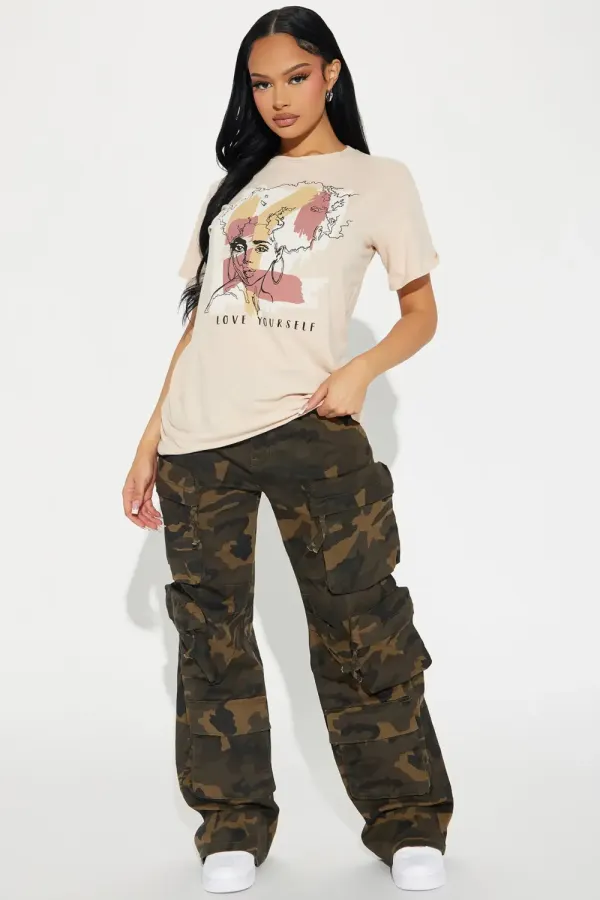 Journey To Self Love Short Sleeve Tee - Natural/Combo