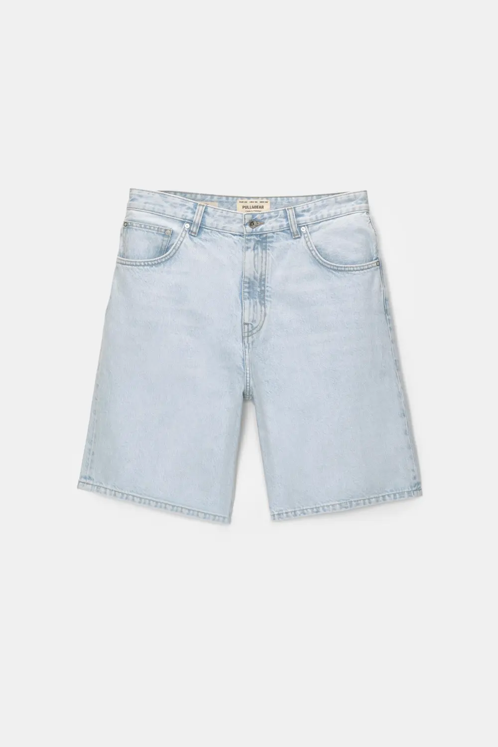 Baggy denim Bermuda shorts