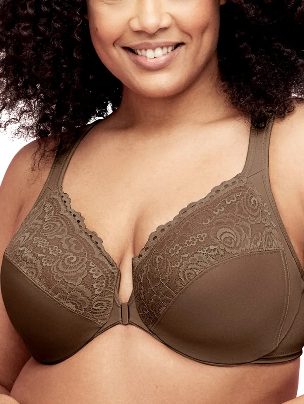 Elegant Support Front-Closure Underwire Bra