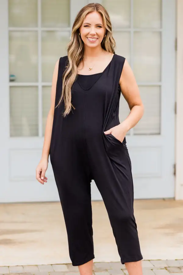 You Me And A Feeling Jumpsuit, Black