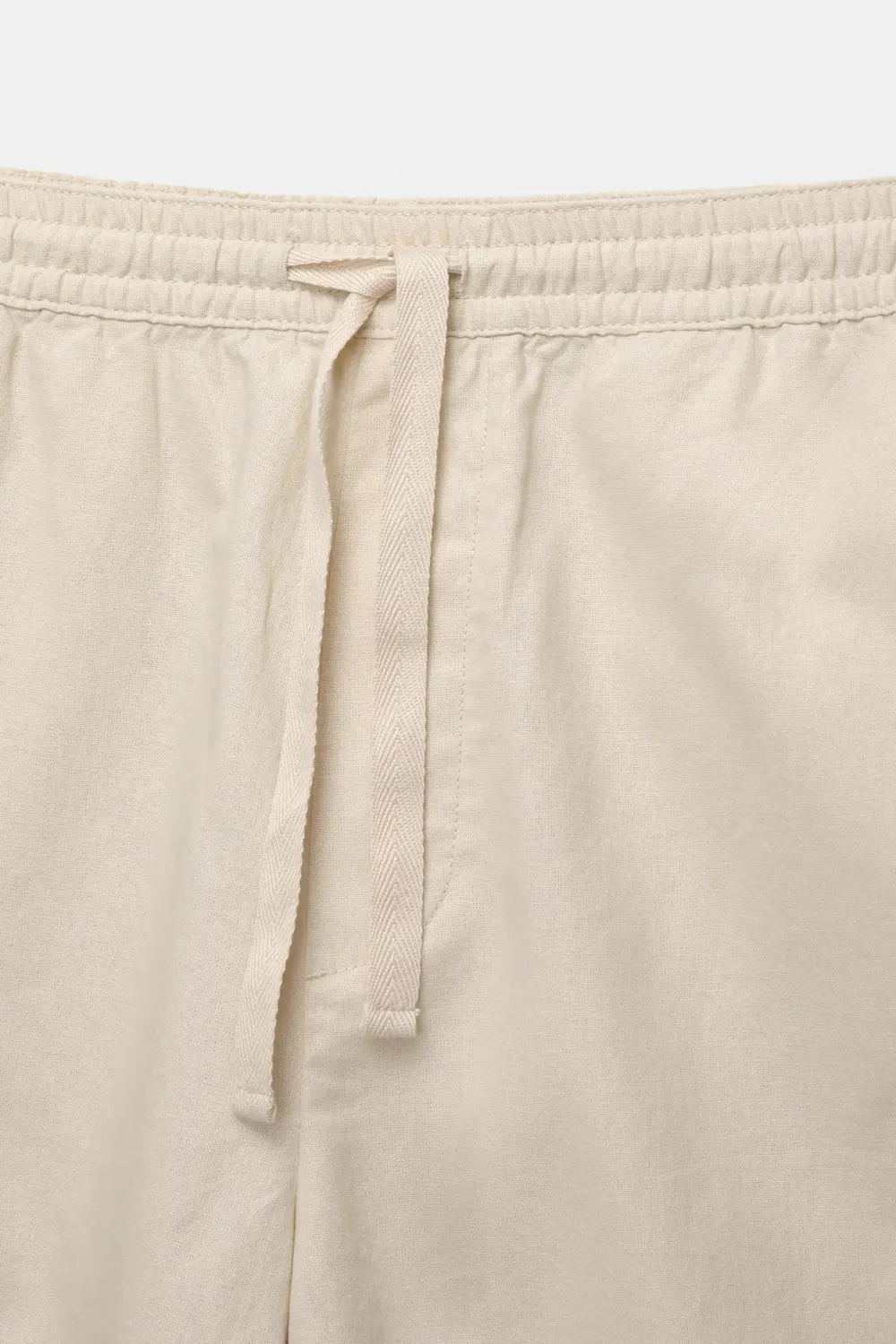 Linen blend jogger Bermuda shorts