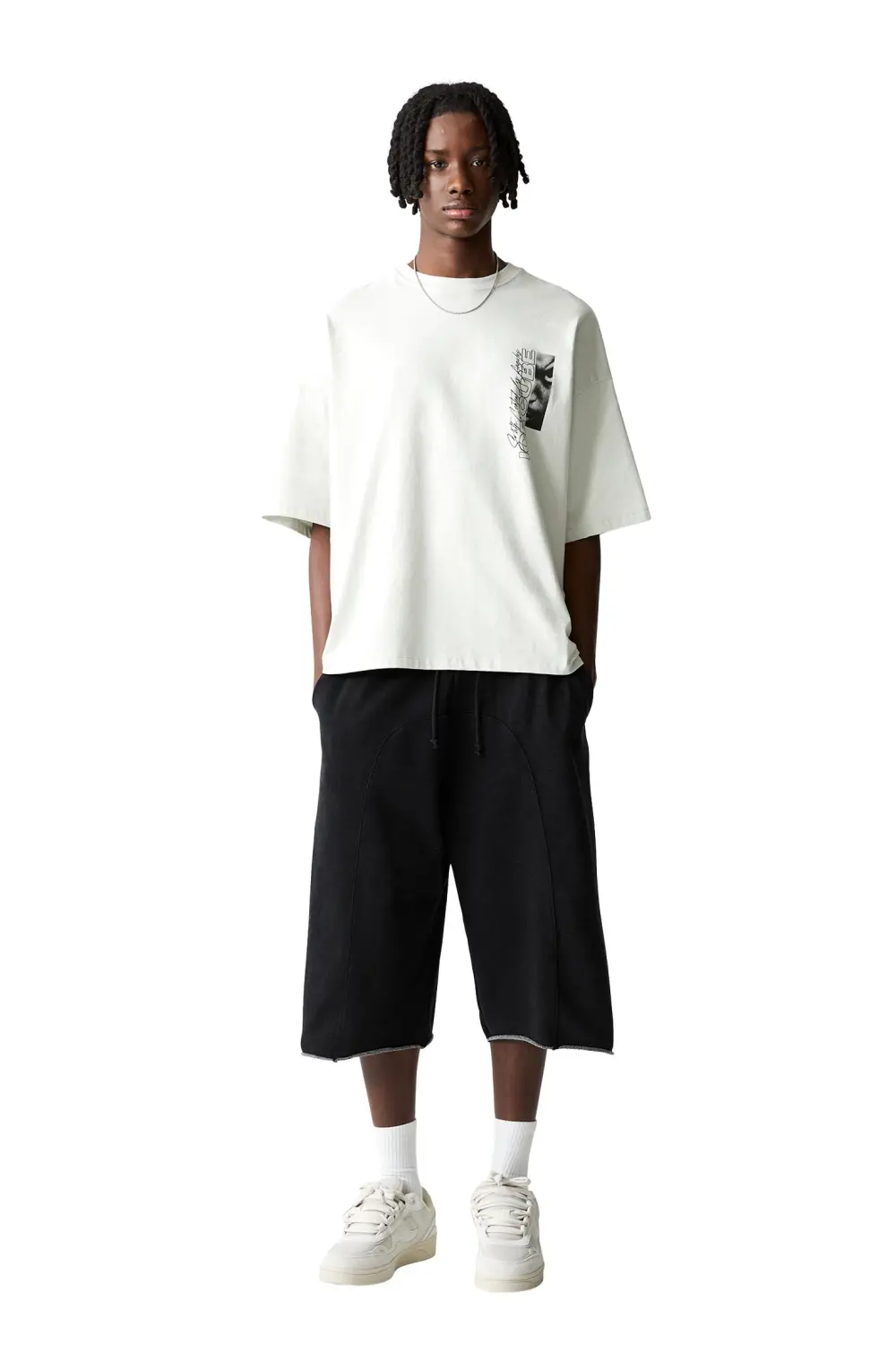 “Ice Cube” graphic white T-shirt
