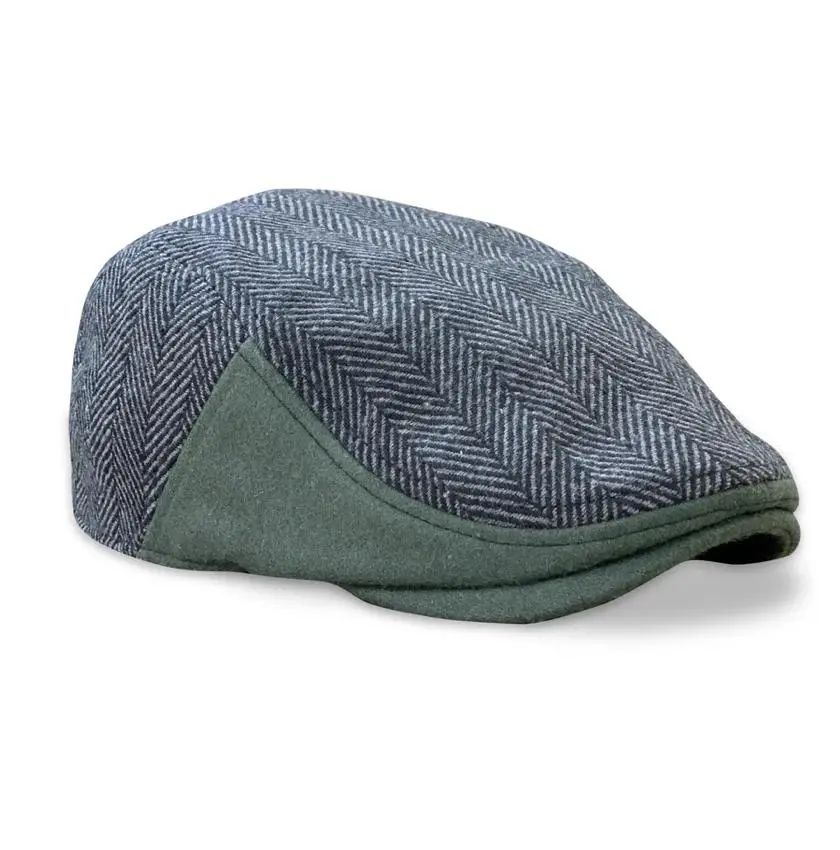 The Southie Boston Scally Cap - Grey Herringbone