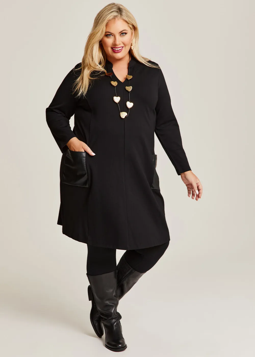 Bamboo Ponte Pocket Shift Dress