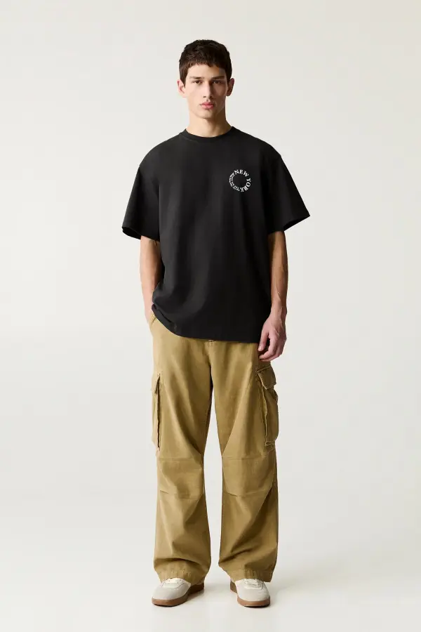 Black New York graphic T-shirt