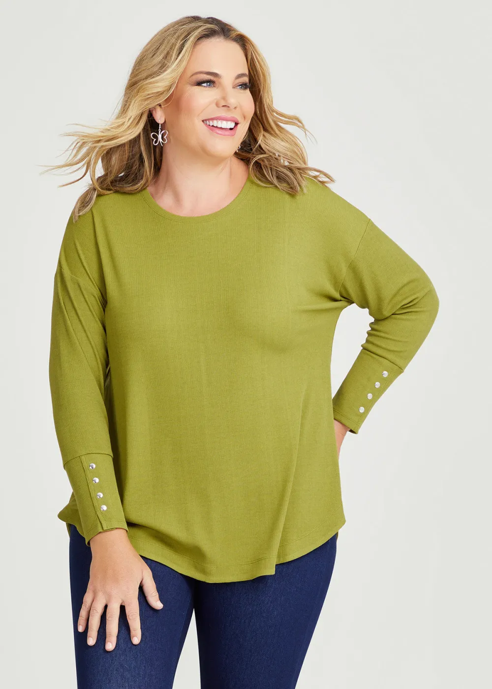 Rib Hi-lo Top