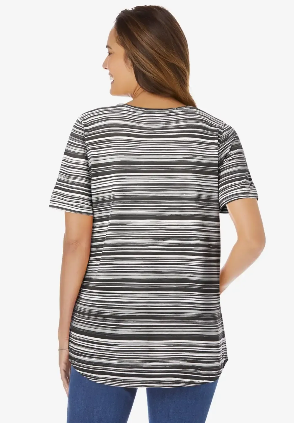 Short-Sleeve Notch-Neck Tee