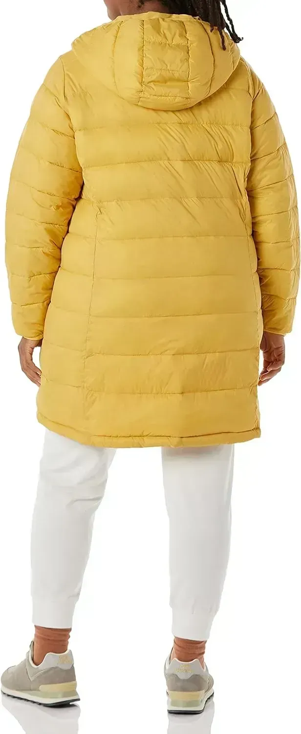 Women's Lightweight Water-Resistant Hooded Puffer Coat (Available in Plus Size)