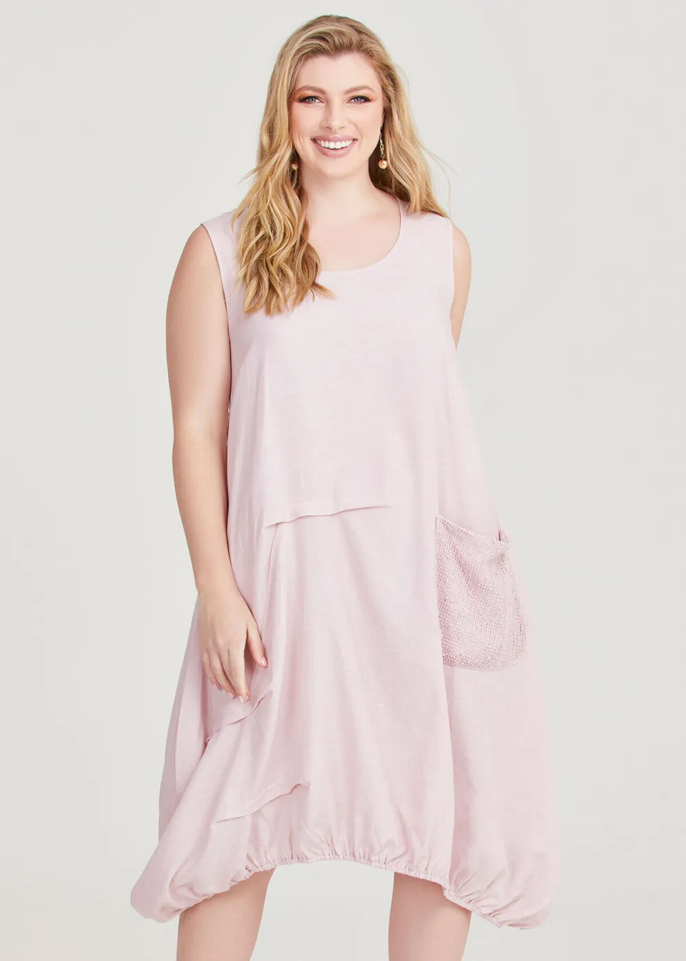 Tuck Front Linen Bamboo Dress